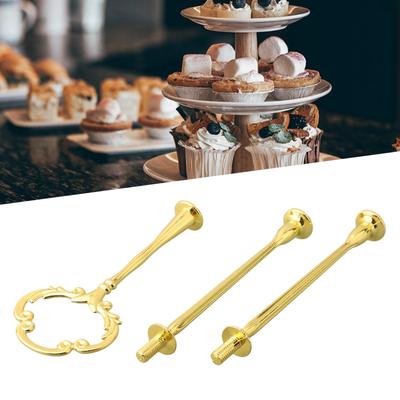 1 шт. Подставка для торта из цинкового сплава, золото, серебро, 2/3 яруса