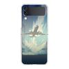 Чехол для телефона Samsung Galaxy Z Flip 6 5 4 Прозрачный для Samsung Z Flip 3 Жесткий корпус из поликарбоната Вдохновленный путешествиями Маршрут самолета