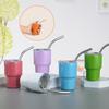 Mini 3 Oz Tumbler Vacuum Wine Whiskey Insulated Cup Stainless Steel Coffee Cup With Straw Champagne Party Gift Cup