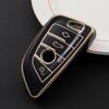 Fashion 3 4 Button TPU Car Remote Key Case Cover Shell Fob For BMW X1 X3 X5 X6 X7 1 3 5 6 7 Series G20 G30 G11 F15 F16 G01 G02 F48 Keyless Accessories