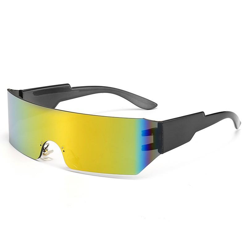 Colorful Riding Unisex New Design Glasses Women Frameless Sunglasses Uv400 Thick Plastic Sunglasses Fashion Sunglasses