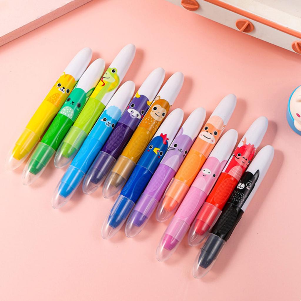 12 12-цветных нетоксичных вращающихся мелков