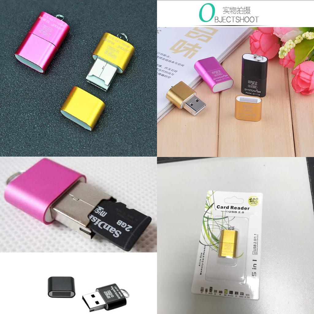 Портативный USB Мини 20 Картридер Адаптер для Карт Памяти Micro SD TF T-Flash Флеш-накопитель