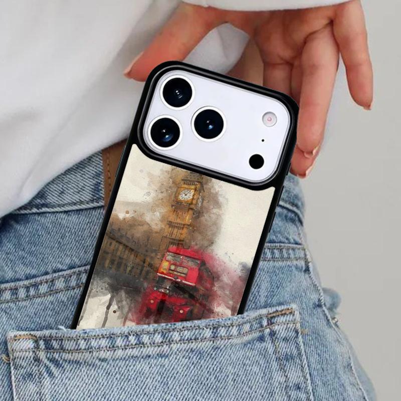 Чехол для телефона London Red Bus Big Ben для iPhone 17ProMax 12 13 14 15 16e 17 Pro Max Plus Air Cover