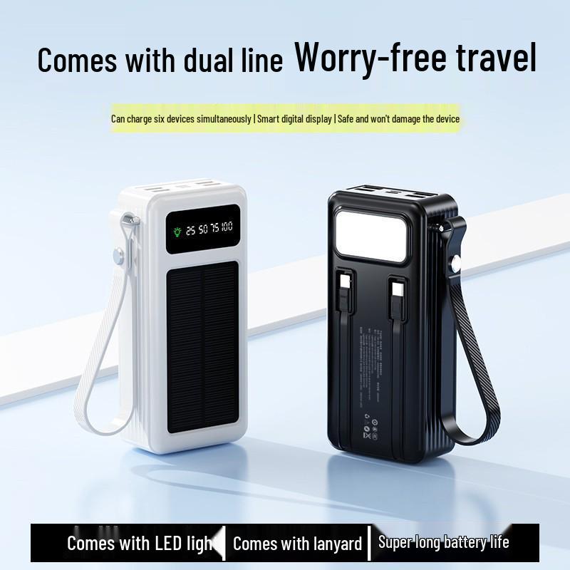 Солнечная портативная зарядная станция Power Bank на 20 000 мАч большой емкости с дисплеем – идеальный подарок на праздник