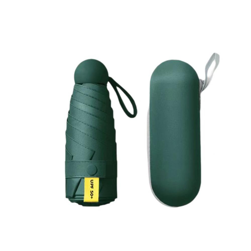 Reinforced Umbrella Rack Capsule Foldable Umbrella Windproof Rain Umbrella Sunshade Umbrella Women