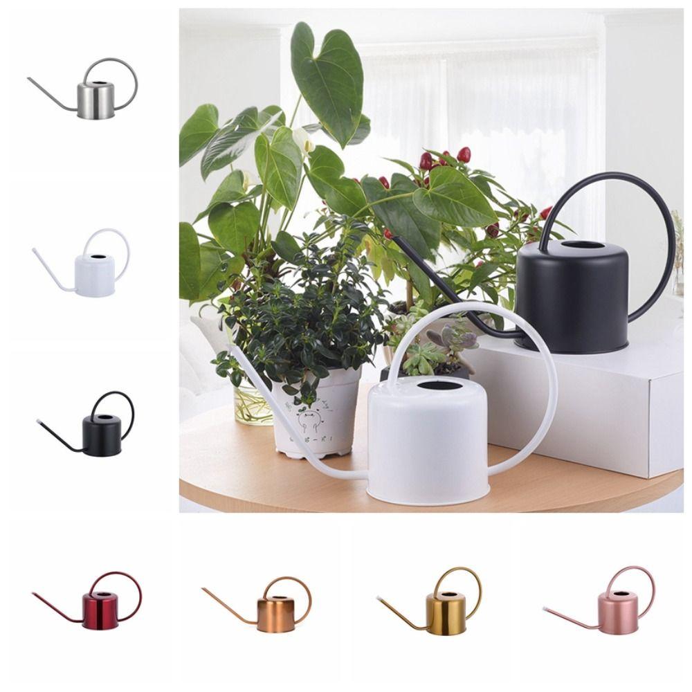 Stainless Steel Long Spout Watering Can Rustproof Leakproof Spray Kettle Watering Can Indoor