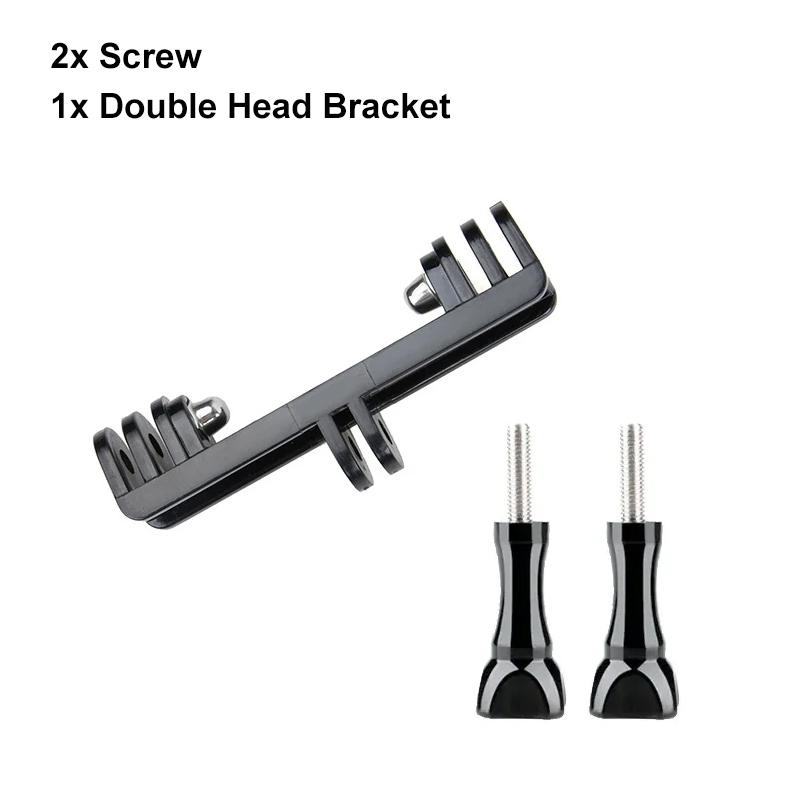 Двойной адаптер Twin Mount для GoPro Hero 13 12 11 10 9 8 7 6 5 4 SJCAM AKASO Insta360 X2 X3 X4 DJI Osmo Action Camera Accessories