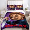 3pcs Chucky The Loyal Subjects of Horror Bedding Set Includes Quilt Cover and Pillowcases, Suitable for All Seasons H017