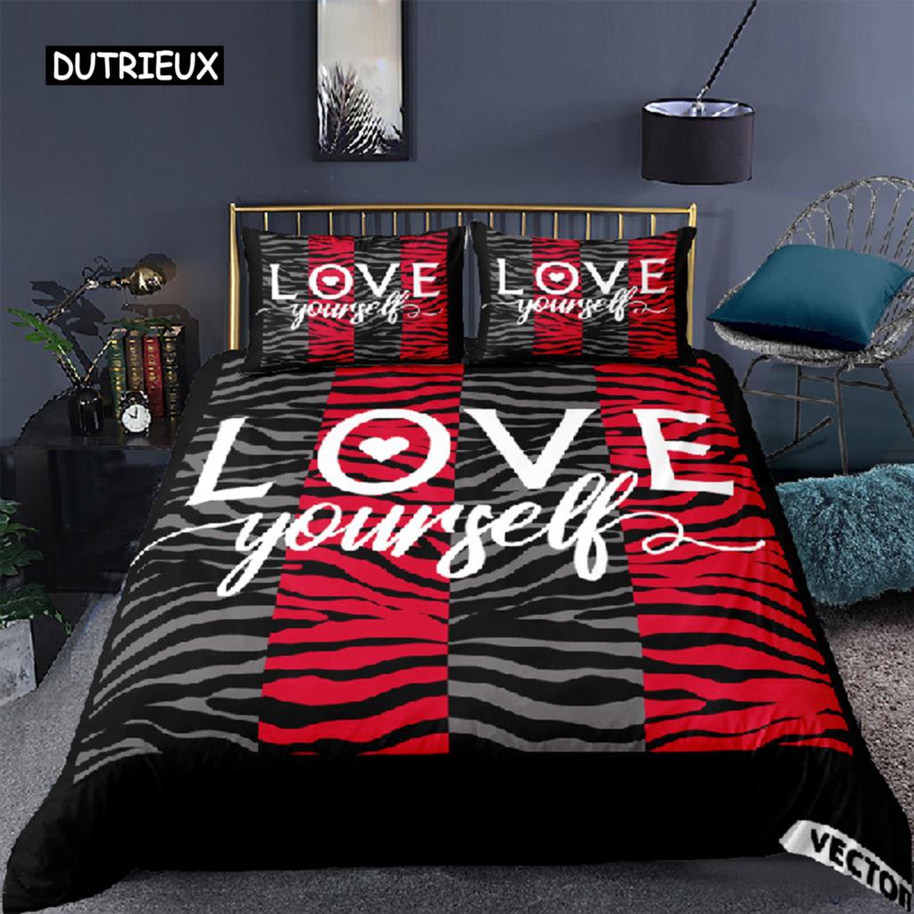 Пододеяльник Love Swan Романтический комплект постельного белья из микрофибры Покрывало King Full для влюбленных пар День святого Валентина Декор для дома