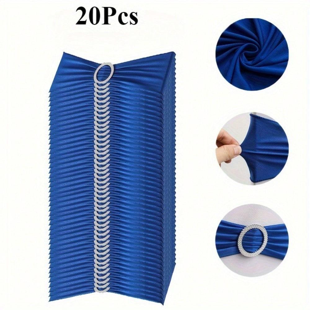 20pcs Elegant Chair Back Covers with High Elasticity Spandex - Washable & Reusable, Perfect for Weddings