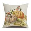 Thanksgiving Linen Pillowcase Autumn Pumpkin Print Pillow Cushion Cover