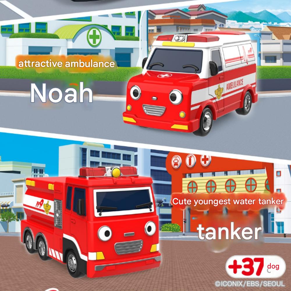 Tayo Special Little Bus Friends Mini Car Set 9 (4 Cars : Jessi+Tayo+Noah+Tanker)