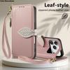 Leaf Buckle Crossbody Lanyard Wallet Case For Infinix Note Hot 50 Pro Plus Spark 20C Card Holder Luxury Leather Phone Cover Bags
