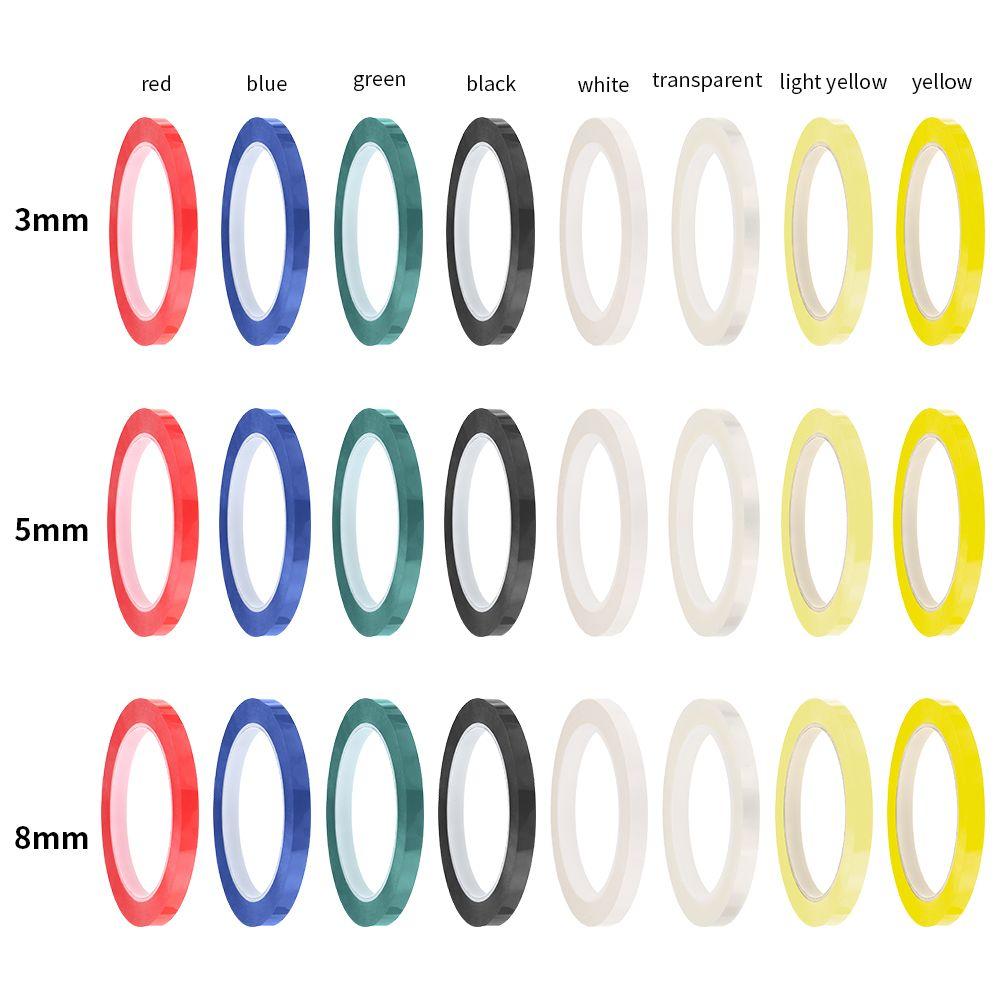 1Roll 3/5/8mm Length 66M 5S Desktop Positioning Tape Marking Tape Whiteboard Color Discrimination Warning Drawing Grid Line