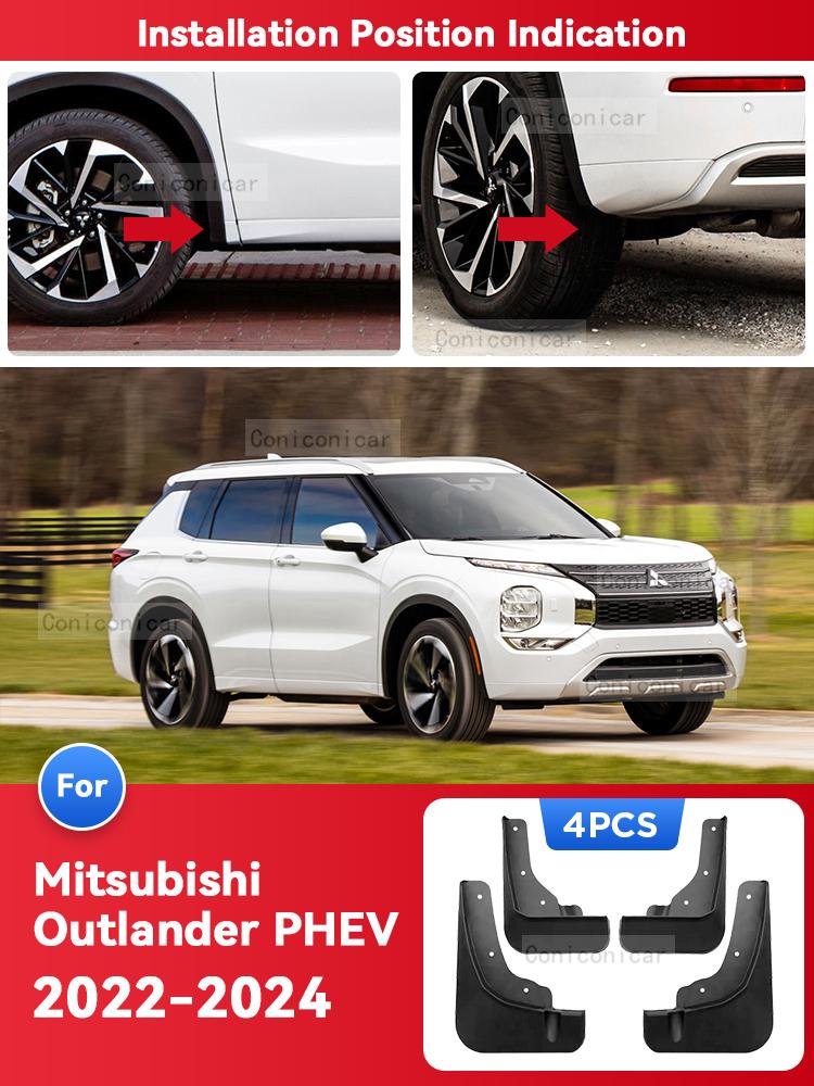 Для MITSUBISHI Outlander PHEV 2022-2024 Брызговики Брызговики Брызговики Переднее Заднее Колесо Крыло Стайлинг Автоаксессуары