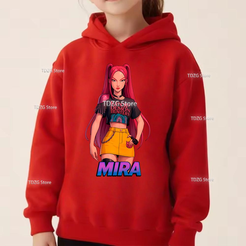 Осень Одинокая Девушка KPop Принт Охотника на Демонов Модный и Простой Спортивный Пуловер Худи для Мальчиков и Девочек Детская Одежда