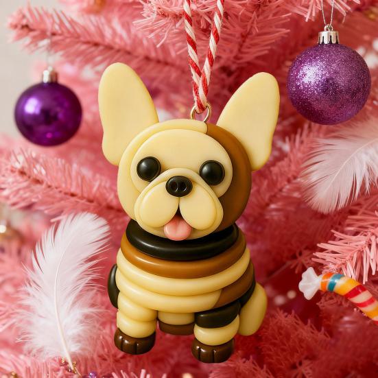 Набор украшений Бульдог Французский стиль Пуговица Щенок Подвеска для подвешивания Дом Вечеринка