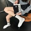 Леди Весна и Осень Сладкая Вышивка Любовь Кружево Атмосфера Чувство В Трубе Махровые Носки