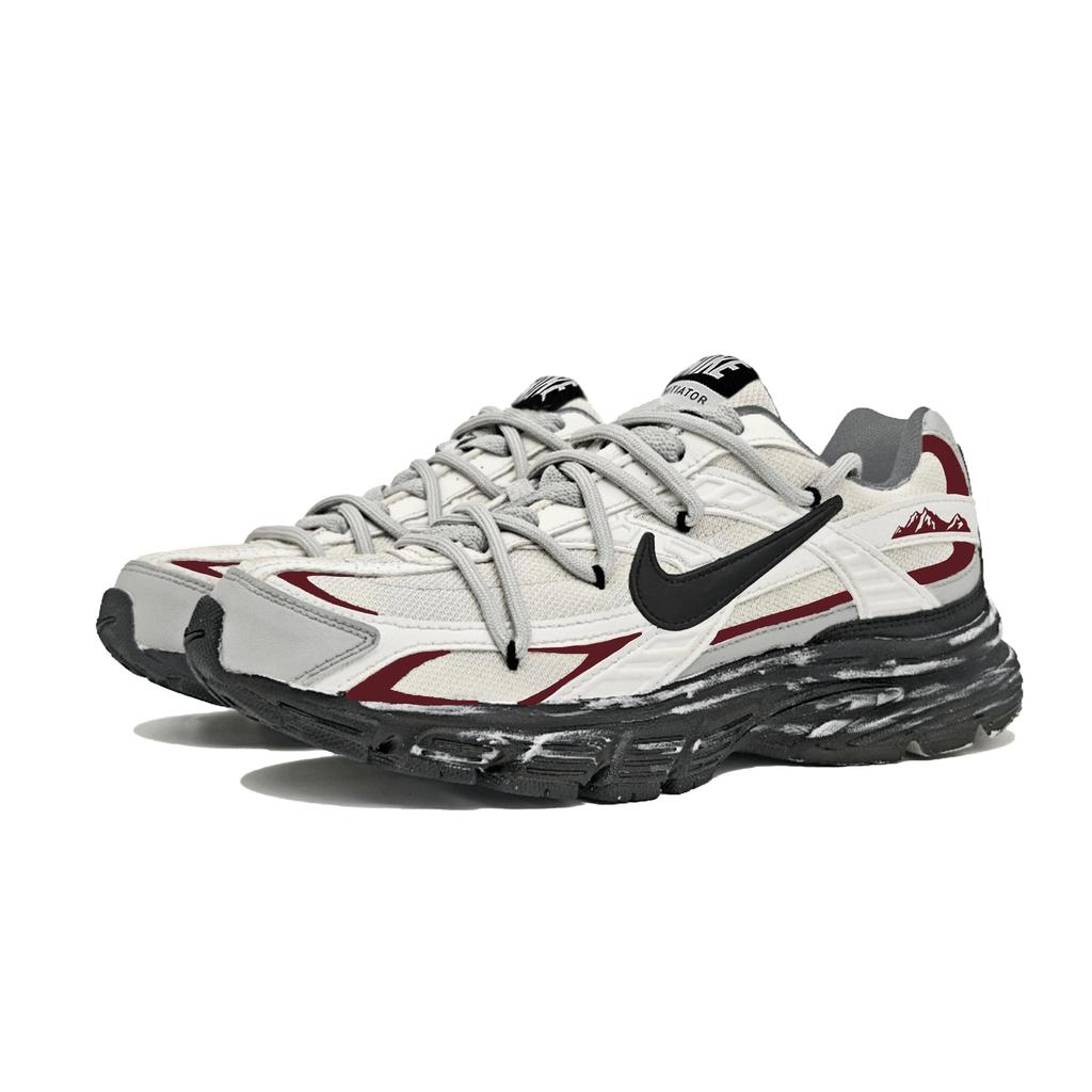 Nike Кроссовки для бега Initiator с низким верхом, унисекс, красно-бело-черные, 394055-100(Команда537-)