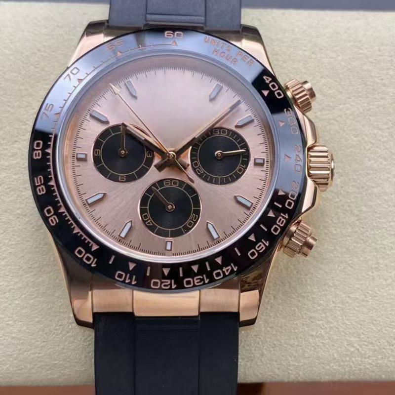 Мужские многофункциональные часы Laojia Daytona Series, цементно-серые, с автоматическим циферблатом "Панда", из нержавеющей стали