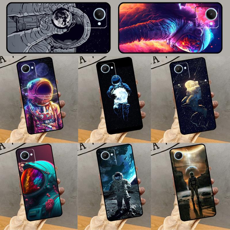 Чехол с изображением космоса, Луны, астронавта для Realme GT 7 Pro GT 6T 6 5 C55 C53 C51 C21Y C25S C61 C67 C75 10 11 12 13 14 Pro Plus