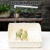 Automatic Birds Bath with Pump Indoor Parrot Bath Tub Large Birds Shower Fountain for Parakeet African Grey Cockatiel Conure Budgie