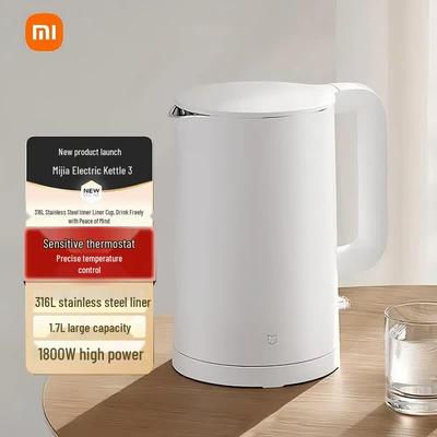Электрический чайник Xiaomi Mijia 3, китайская вилка (адаптер в комплекте)
