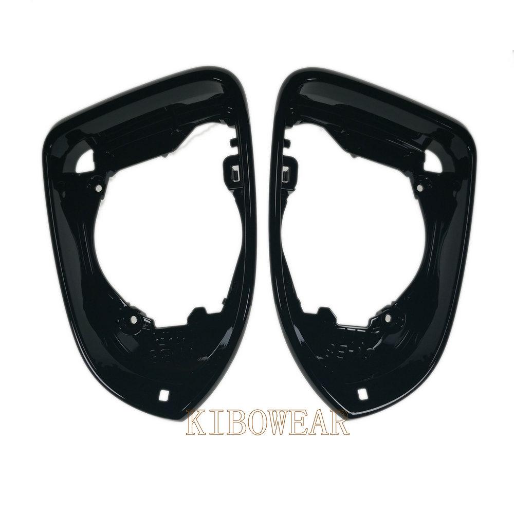 Глянцевая блестящая черная рамка корпуса бокового зеркала, накладка для VW Passat B8 Arteon B7, держатель CC Jetta, замена стеклянной рамы