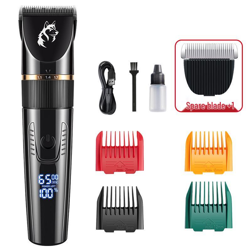 Электрическая машинка для стрижки животных Grooming Kit - Триммер для шерсти собак и кошек с гребнем-толкателем