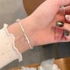 And Chic Modern Silver Bow Knot Bracelet For Women Minimalist Highend Jewelry Geometric