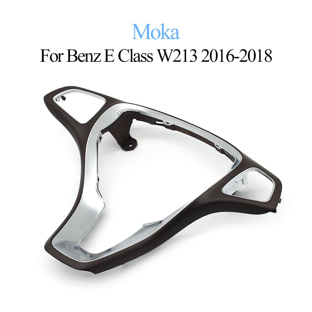 W213 Car Interior Chrome Steering Wheel Cover Panel Trim For Mercedes Benz E Class 2016-2018 09946429139107 09946429138U25