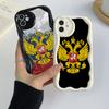 Чехлы для телефонов LZ15 с изображением герба России, прозрачные, мягкие, волнистые, для Xiaomi 11 Lite, Redmi Note13, 12, 8, Pro, 9, 12C, A3, Infinix, Smart, 8, Tecno, защитная задняя крышка