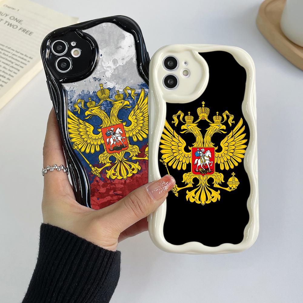 Чехлы для телефонов LZ15 с изображением герба России, прозрачные, мягкие, волнистые, для Xiaomi 11 Lite, Redmi Note13, 12, 8, Pro, 9, 12C, A3, Infinix, Smart, 8, Tecno, защитная задняя крышка