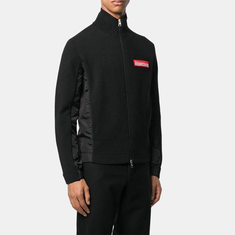 Moncler Мужская легкая куртка с длинным рукавом и передней молнией Черная 9422100A9041999