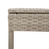 3 Piece Sun Lounger Set with Light Grey Cushions Poly Rattan