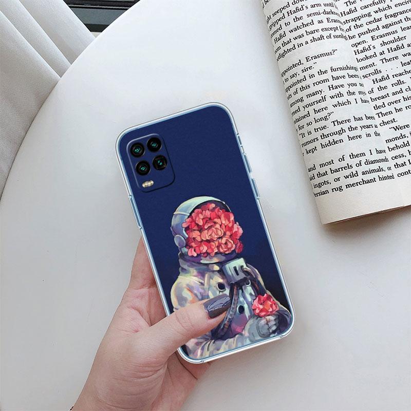 Astronaut Space Alien UFO Transparent Phone Case for Motorola Moto G10 G20 G30 G31 G32 G34 G35 G41 G42 G50 G51 G52 G55 G60 G60S