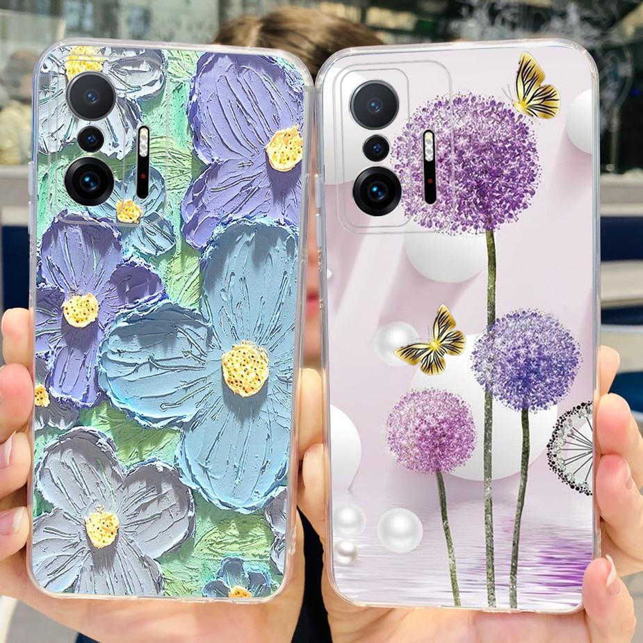 Чехол для Xiaomi 11T Pro Новый Модный Задняя Крышка Силиконовый Мягкий ТПУ Чехол для Телефона Для Xiaomi Mi 11T Pro 11TPro Mi11T Полный Чехол Бампер