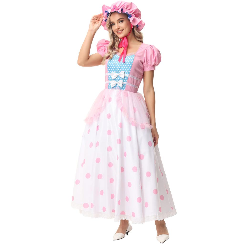 CosplayM-XL Toy Story Pink Secret Honey Princess Dress, Halloween Day Cosplay Stage Dress