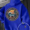Мужская оверсайз повседневная толстовка с принтом значка серф-круга Santa Monica Beach California, пуловер, корейская толстовка для отпуска