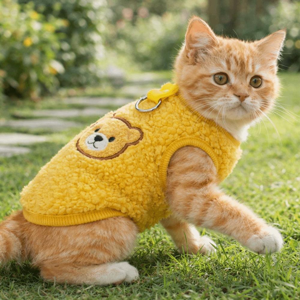 Thickened Cat Sleeveless Vest Warm Dog Fleece Coat Cozy Puppy Jacket Winter Season