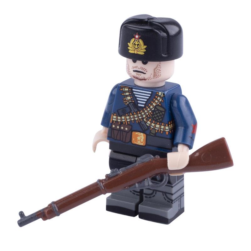 10Pcs Military Figurine Accessories Two-Color Gun Weapon Small Particle Building Block Assembly Toy