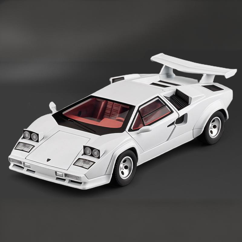 1:24 Lamborghini Countach LP500S Sideswipe Supercar Toy Car Model Sound And Light Children's Toy Collectibles Birthday Gift Toy