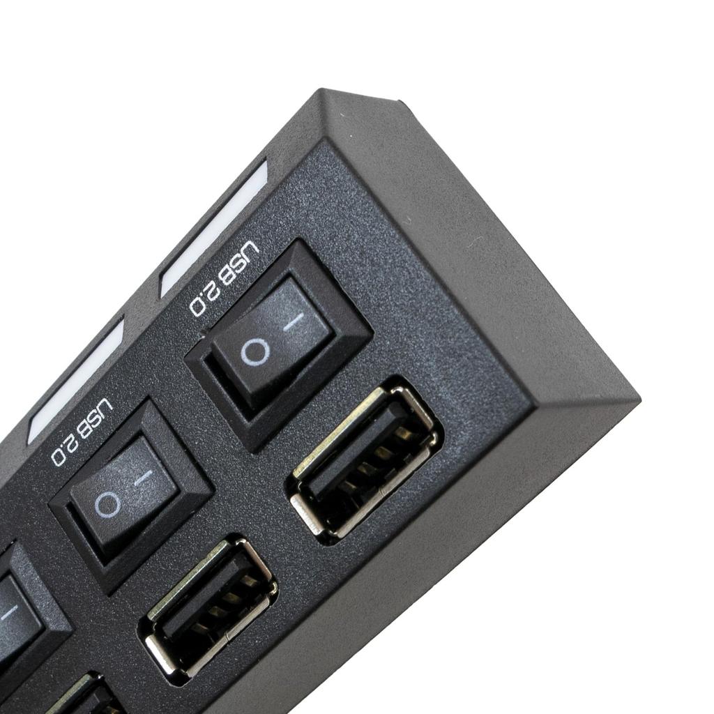 USB USB-хаб с 20см входным разъемом Type, выходными разъемами Type A x 4 3.0 + USB2.0 4-портовый переключатель ВКЛ/ВЫКЛ, черный, кабель, высокоскоростная передача, A,