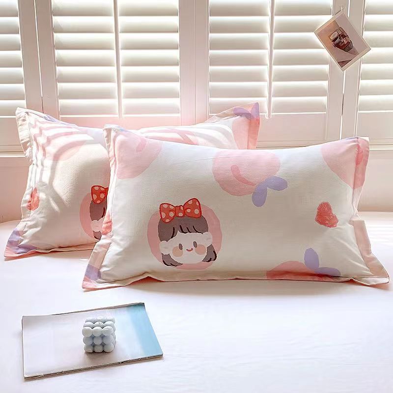 Пара хлопковых наволочек из саржи 48*74см на все времена года