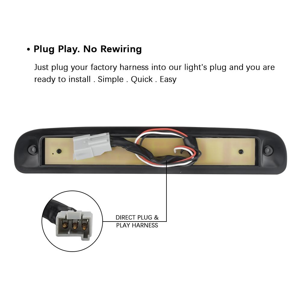 Светодиодный третий стоп-сигнал для 1999-2016 Ford F250 F350 Ranger Super Duty Cargo DRL дополнительный задний стоп-сигнал с высоким креплением для автомобилей