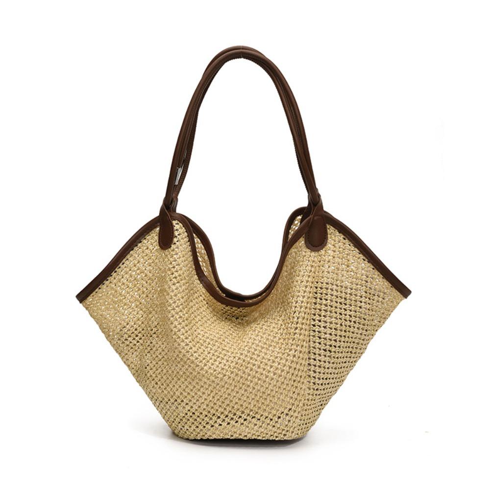 Parent Shoulder Bag Bohemian Beach Bag Beach Handbag Hollow Shoulder Bag Straw Woven Bag Travel