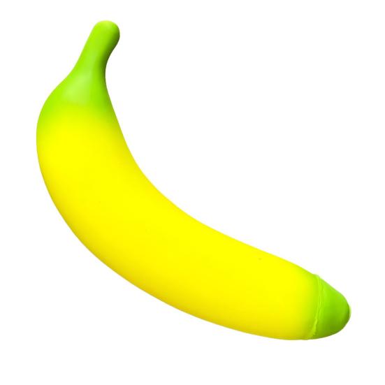 Fake Banana Dog Chew Toy Boredom Anxiety Relief Squeaky Fruit Interactive Toy Bite Resistant Puppies Teething Cleaning Toy Pet Supplies