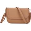 EVVE Small Crossbody Bags for Women Trendy Flap Saddle Purses with Tassel Vegan leather Shoulder bag