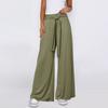 Women's Lace-Up Wide-Leg Pants Casual Pants Solid Color Trousers With Pockets